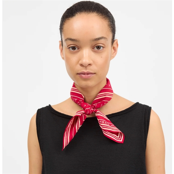 Skall Studio Classic 55x55 Tørklæde, Fiery Red/Light Cream 